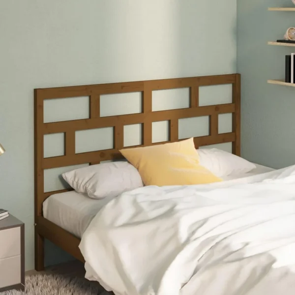 VidaXL Tête De Lit Marron Miel 126x4x100 Cm Bois Massif De Pin livraison la plus rapide 4