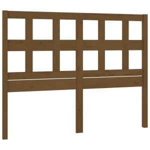 VidaXL Tête De Lit Marron Miel 140,5x4x100 Cm Bois Massif De Pin magasin en ligne 9