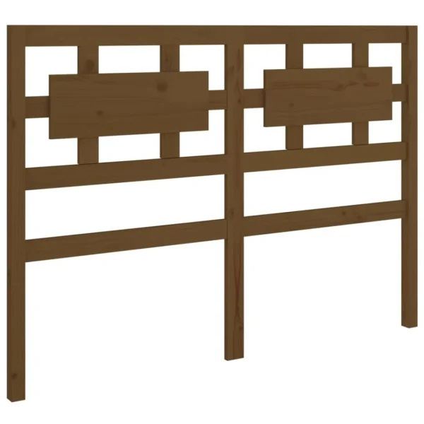 vente en ligne pas cher VidaXL Tête De Lit Marron Miel 140,5x4x100 Cm Bois Massif De Pin 3