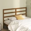 des prix incroyables VidaXL Tête De Lit Marron Miel 141x4x100 Cm Bois Massif De Pin 19