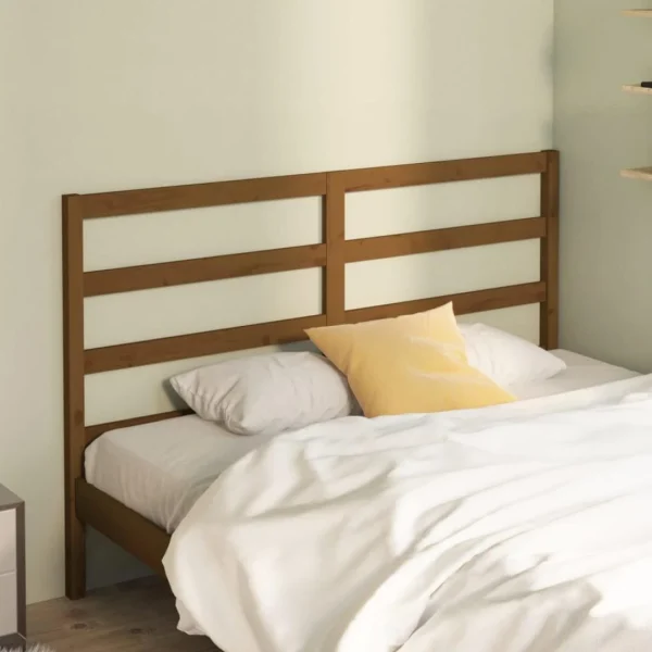 des prix incroyables VidaXL Tête De Lit Marron Miel 141x4x100 Cm Bois Massif De Pin 1