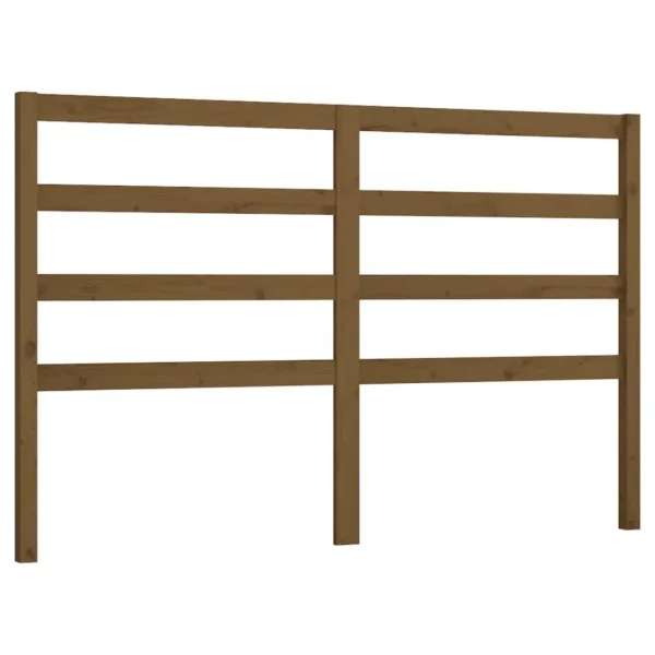 des prix incroyables VidaXL Tête De Lit Marron Miel 141x4x100 Cm Bois Massif De Pin 3