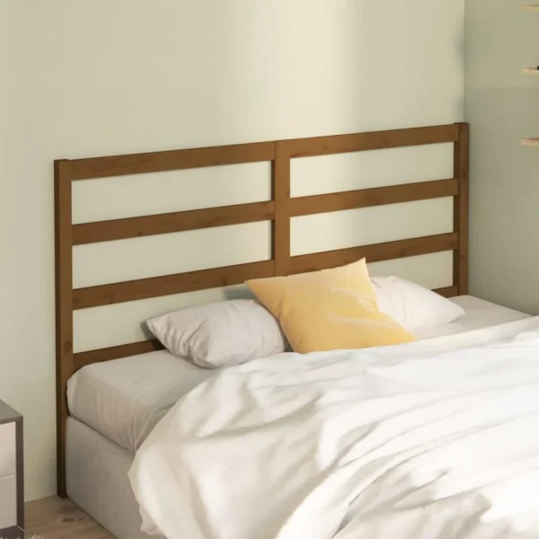 des prix incroyables VidaXL Tête De Lit Marron Miel 141x4x100 Cm Bois Massif De Pin 4