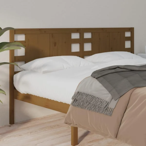 VidaXL Tête De Lit Marron Miel 146x4x100 Cm Bois Massif De Pin magasin solde 1