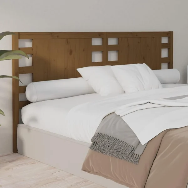 VidaXL Tête De Lit Marron Miel 146x4x100 Cm Bois Massif De Pin magasin solde 6