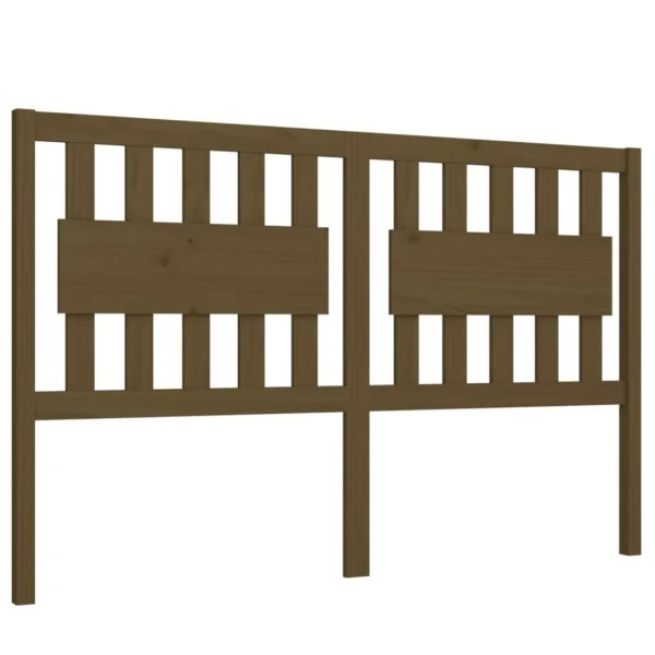 vente pas cher VidaXL Tête De Lit Marron Miel 155,5x4x100 Cm Bois Massif De Pin 3