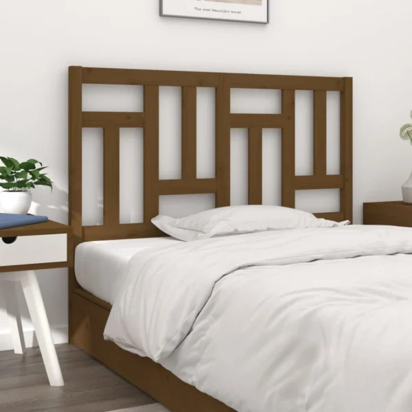 VidaXL Tête De Lit Marron Miel 165,5x4x100 Cm Bois Massif De Pin soldes en ligne 1
