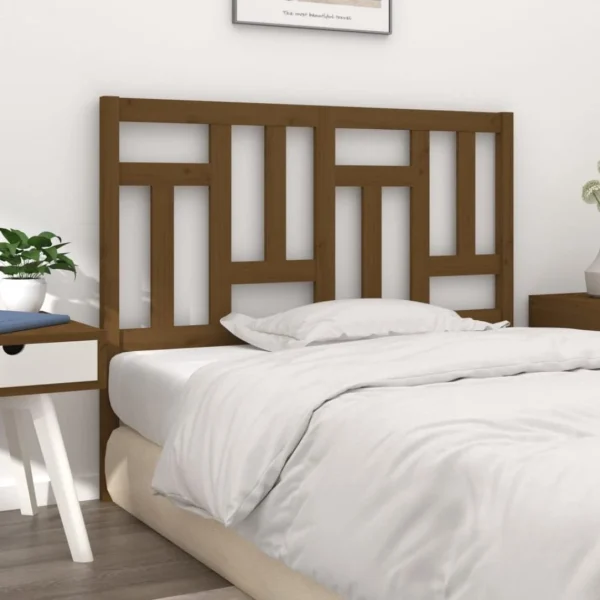 VidaXL Tête De Lit Marron Miel 165,5x4x100 Cm Bois Massif De Pin soldes en ligne 5