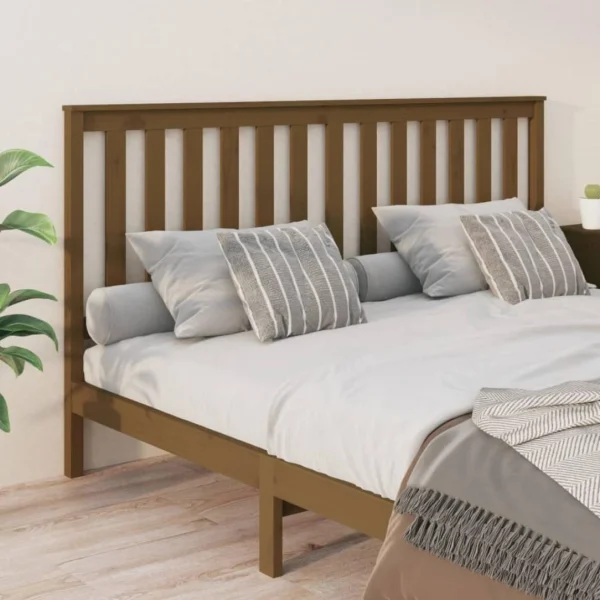 Retour Facile et Gratuit VidaXL Tête De Lit Marron Miel 186x6x101 Cm Bois Massif De Pin 5