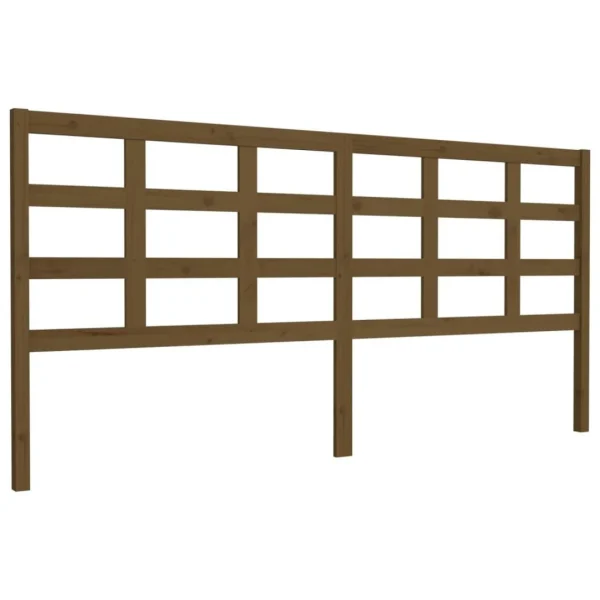 VidaXL Tête De Lit Marron Miel 205,5x4x100 Cm Bois Massif De Pin magasin pour 3