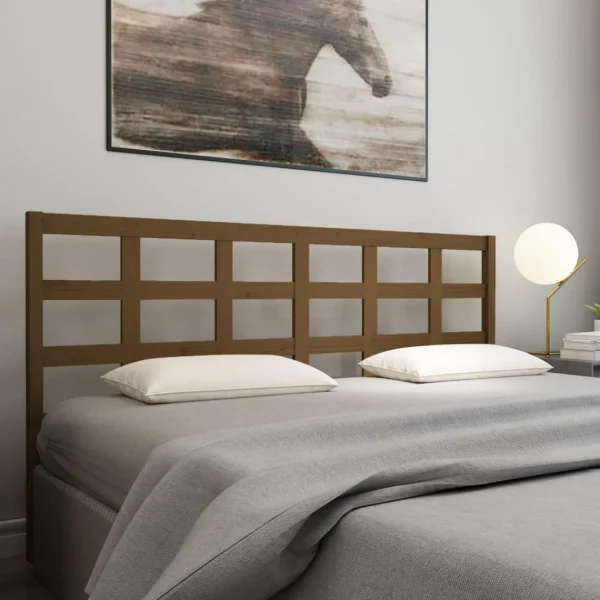 VidaXL Tête De Lit Marron Miel 205,5x4x100 Cm Bois Massif De Pin magasin pour 6