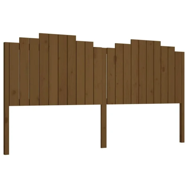 VidaXL Tête De Lit Marron Miel 206x4x110 Cm Bois Massif De Pin Nouvelle Collection 3
