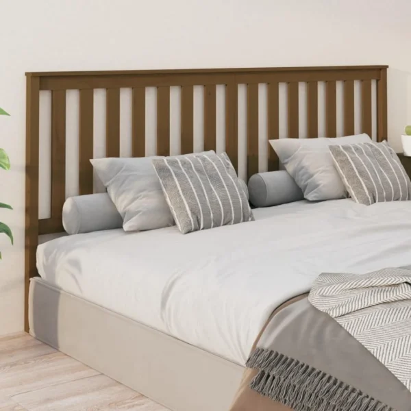 VidaXL Tête De Lit Marron Miel 206x6x101 Cm Bois Massif De Pin l'unique style 1