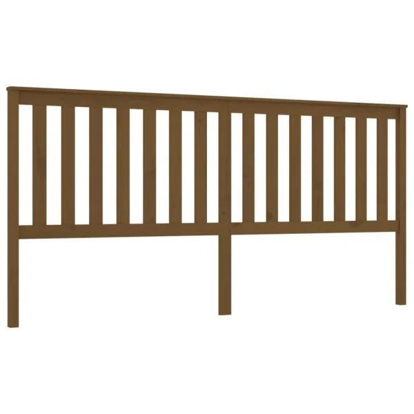 VidaXL Tête De Lit Marron Miel 206x6x101 Cm Bois Massif De Pin l'unique style 3