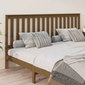 VidaXL Tête De Lit Marron Miel 206x6x101 Cm Bois Massif De Pin l'unique style 13