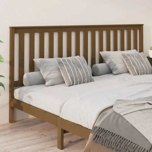 VidaXL Tête De Lit Marron Miel 206x6x101 Cm Bois Massif De Pin l'unique style 5