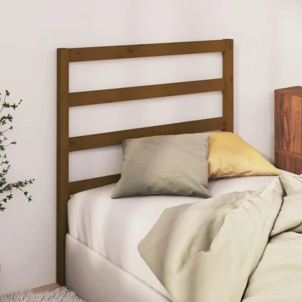 VidaXL Tête De Lit Marron Miel 81x4x100 Cm Bois Massif De Pin Pas Cher Magasin Soldes 4