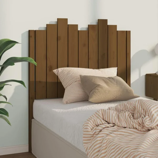 VidaXL Tête De Lit Marron Miel 96x4x110 Cm Bois Massif De Pin destockage 1