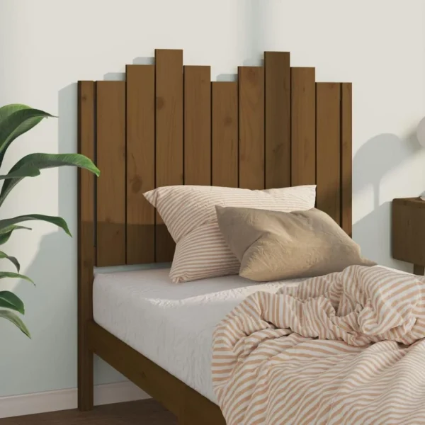 VidaXL Tête De Lit Marron Miel 96x4x110 Cm Bois Massif De Pin destockage 4