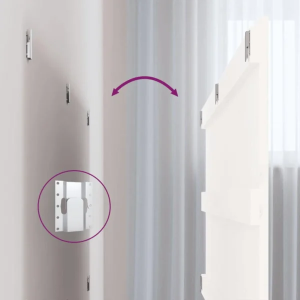 vente luxe pas cher VidaXL Tête De Lit Murale Blanc 127,5x3x60 Cm Bois Massif De Pin 6