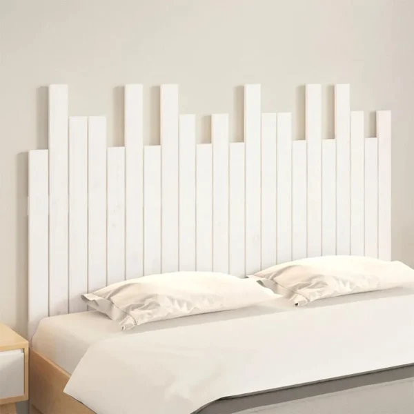 VidaXL Tête De Lit Murale Blanc 140x3x80 Cm Bois Massif De Pin Prestation Et Rapide 3