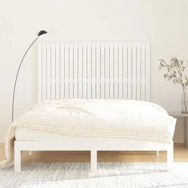 VidaXL Tête De Lit Murale Blanc 159,5x3x110 Cm Bois Massif De Pin mode pas cher 3