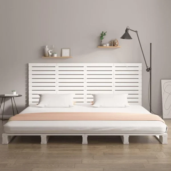 Protections acheteurs VidaXL Tête De Lit Murale Blanc 186x3x91,5 Cm Bois Massif De Pin 3