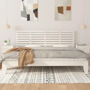 VidaXL Tête De Lit Murale Blanc 206x3x63 Cm Bois Massif De Pin prix pas cher 9