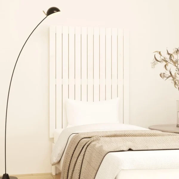 VidaXL Tête De Lit Murale Blanc 82,5x3x110 Cm Bois Massif De Pin vente en ligne 1