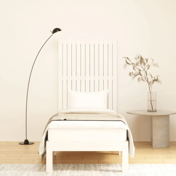 VidaXL Tête De Lit Murale Blanc 82,5x3x110 Cm Bois Massif De Pin vente en ligne 3