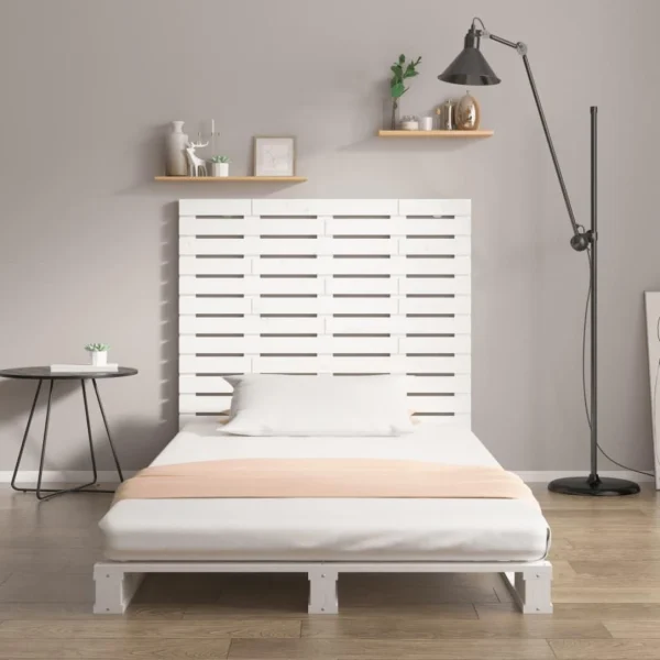 VidaXL Tête De Lit Murale Blanc 96x3x91,5 Cm Bois Massif De Pin acheter en ligne 3