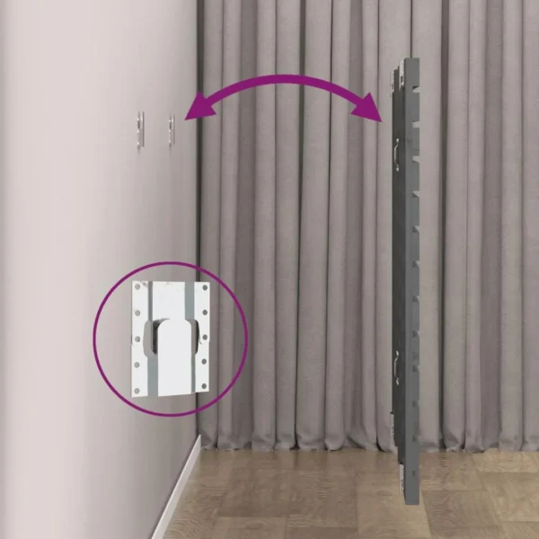 VidaXL Tête De Lit Murale Gris 156x3x91,5 Cm Bois Massif De Pin vente pas cher 6