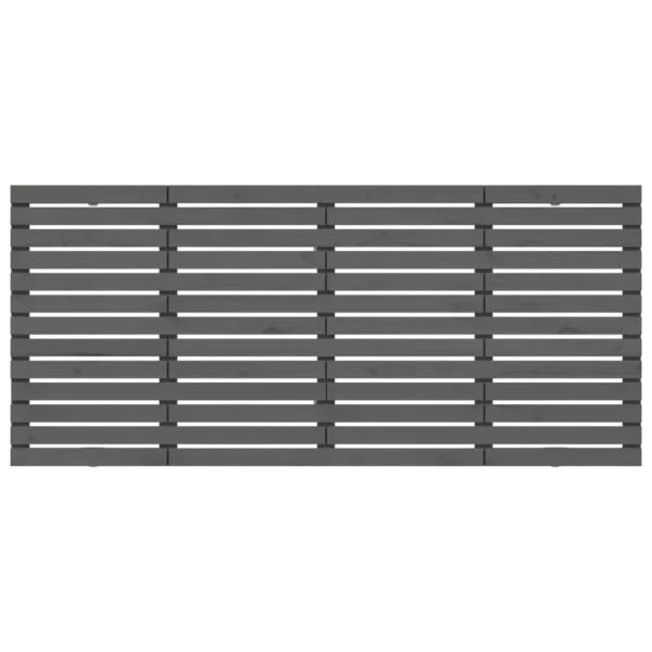 magasin pour VidaXL Tête De Lit Murale Gris 206x3x91,5 Cm Bois Massif De Pin 4