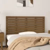 Authenticité garantie VidaXL Tête De Lit Murale Marron Miel 141x3x63 Cm Bois Massif De Pin 19