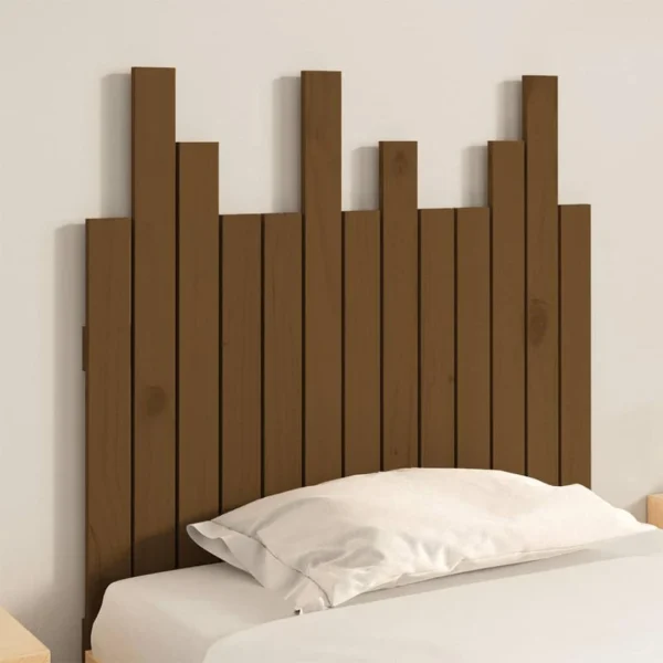VidaXL Tête De Lit Murale Marron Miel 82,5x3x80 Cm Bois Massif De Pin achat 3