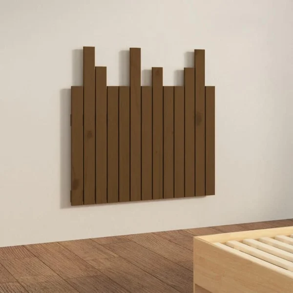 VidaXL Tête De Lit Murale Marron Miel 82,5x3x80 Cm Bois Massif De Pin achat 4