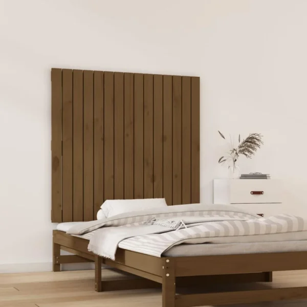 VidaXL Tête De Lit Murale Marron Miel 95,5x3x90 Cm Bois Massif De Pin jusqu'à 3