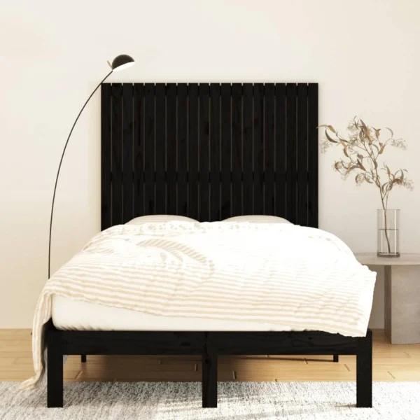 VidaXL Tête De Lit Murale Noir 127,5x3x110 Cm Bois Massif De Pin Boutique officielle 3
