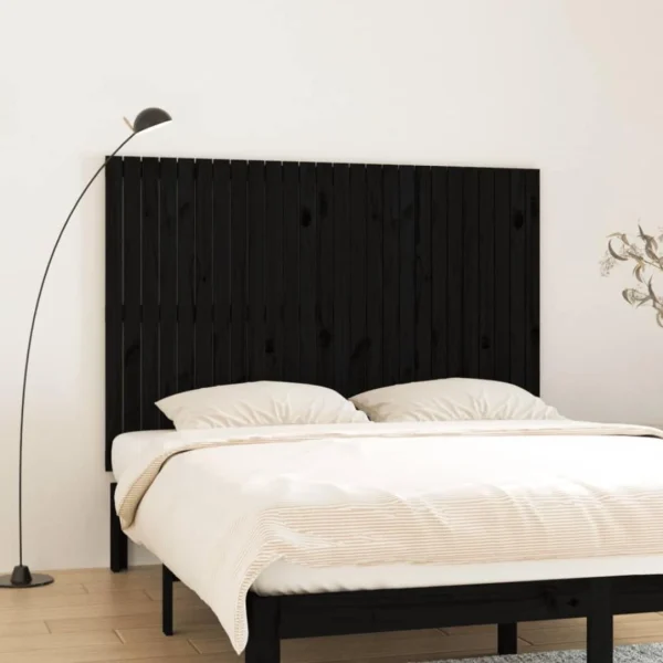 SOLDES TOUT À VidaXL Tête De Lit Murale Noir 166x3x110 Cm Bois Massif De Pin 1