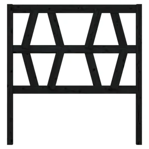 VidaXL Tête De Lit Noir 106x4x100 Cm Bois Massif De Pin soldes pas cher 11