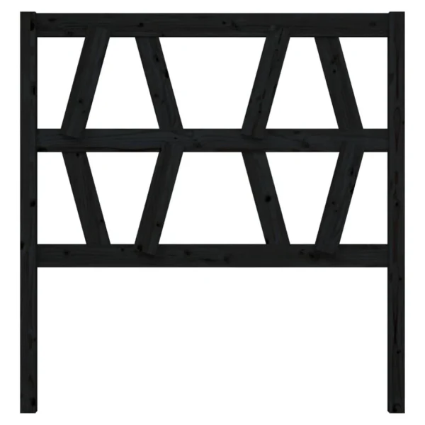VidaXL Tête De Lit Noir 106x4x100 Cm Bois Massif De Pin soldes pas cher 4