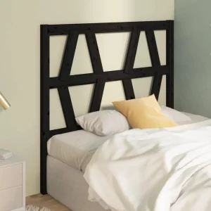 VidaXL Tête De Lit Noir 106x4x100 Cm Bois Massif De Pin soldes pas cher 13