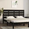 REMISE VidaXL Tête De Lit Noir 120x3x80 Cm Bois Massif De Pin 19