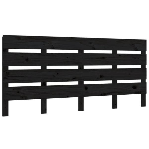 REMISE VidaXL Tête De Lit Noir 120x3x80 Cm Bois Massif De Pin 3
