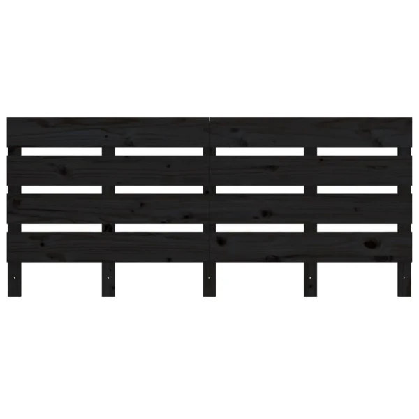 REMISE VidaXL Tête De Lit Noir 120x3x80 Cm Bois Massif De Pin 4