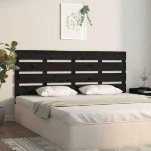 REMISE VidaXL Tête De Lit Noir 120x3x80 Cm Bois Massif De Pin 13