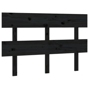 boutique pas cher VidaXL Tête De Lit Noir 124x3x81 Cm Bois Massif De Pin 9