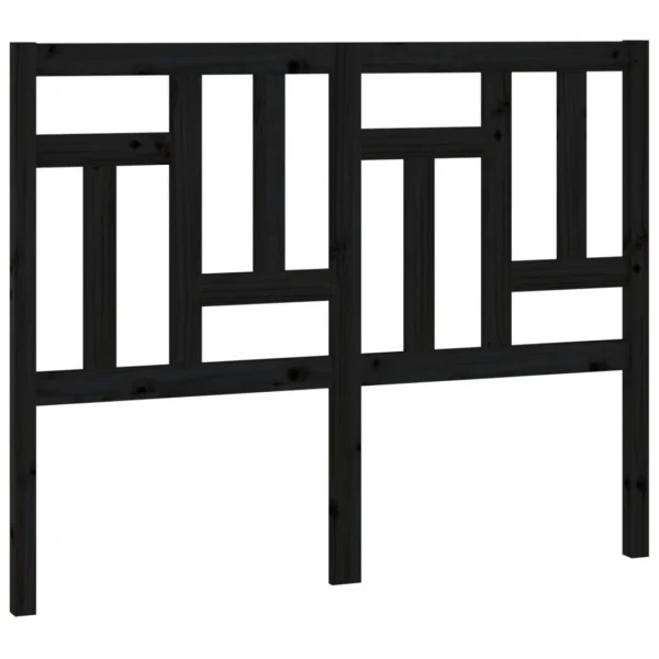 VidaXL Tête De Lit Noir 125,5x4x100 Cm Bois Massif De Pin vente pas cher en ligne 3