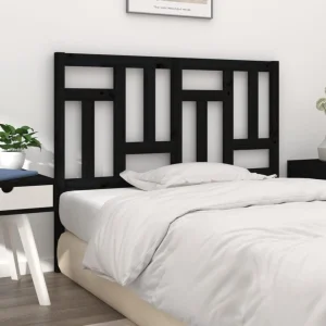 VidaXL Tête De Lit Noir 125,5x4x100 Cm Bois Massif De Pin vente pas cher en ligne 13