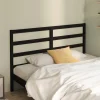 VidaXL Tête De Lit Noir 126x4x100 Cm Bois Massif De Pin Livraison gratuite 5